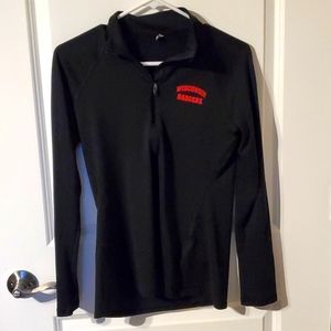 Under Armour WI Badgers quarter zip, S, black